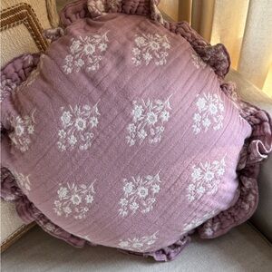Studio McGee Floral Jacquard Ruffled Pillow